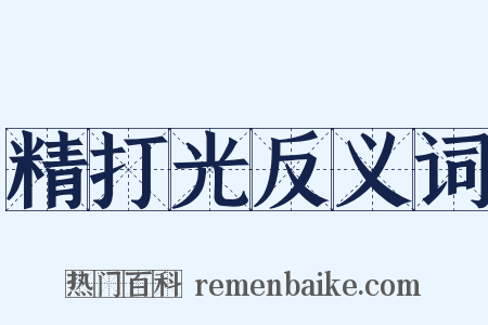 精打光反义词是什么意思的图片